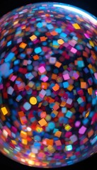 Poster - Colorful Abstract Mosaic with Vibrant Patterns and Shapes