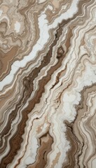 Poster - Abstract Brown and White Marble Pattern with Swirling Textures