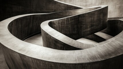 Poster - Abstract Curved Structure in Modern Architectural Design