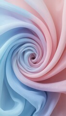 Poster - Swirling Fabric in Soft Pink and Blue Tones for Backgrounds