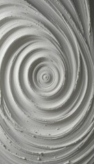 Poster - Abstract Swirling Texture with Smooth White Surface in Circular Pattern