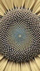 Poster - Intricate Pattern of Nature with Spiral Formation and Texture