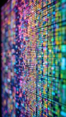 Poster - Bright and Colorful Abstract Digital Background with Pixel Patterns