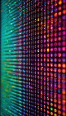 Poster - Bright Colorful Abstract LED Screen Display with Texture Effect