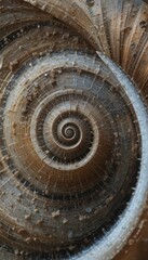 Poster - Intricate Spiral Pattern of a Nautilus Shell in Natural Context