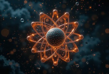 Poster - Digital Particle Representation of Atomic Structure with Energy Glow