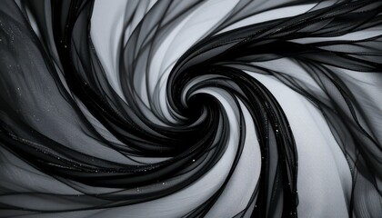 Poster - Elegant Black and White Swirl Texture Design for Backgrounds