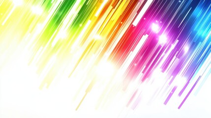 Poster - Colorful Vertical Lines with Bright Lights and Gradient Background