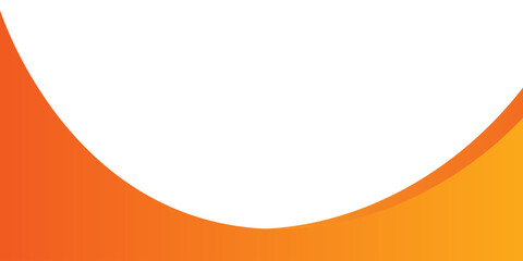 Poster - orange and white business wave banner background.