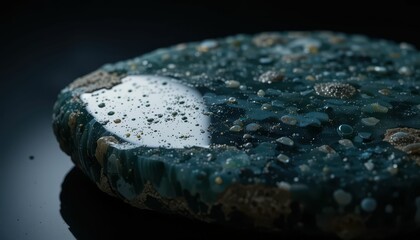 Poster - Beautiful Agate Slice with Unique Patterns and Reflective Surface