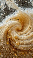 Poster - Swirling Foam Patterns Creating Abstract Background of Rich Foam