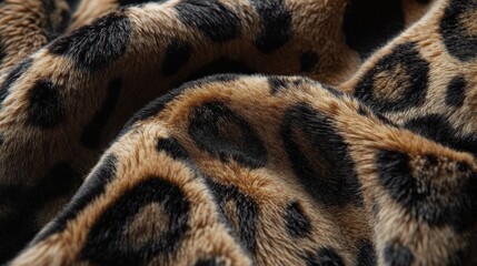 Poster - Soft Leopard Print Fabric Texture for Fashion and Home Decor