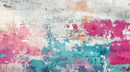 Poster - Vibrant Abstract Background with Grunge Texture and Paint Splashes