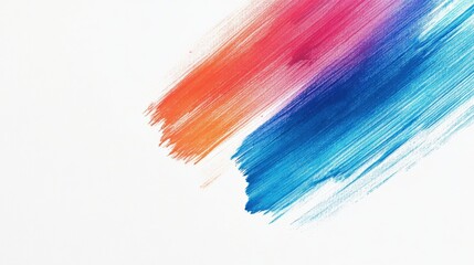 Aufkleber - Abstract Colorful Brush Strokes on White Background for Art Design