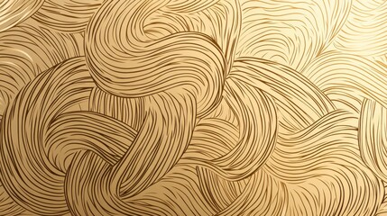 Aufkleber - Abstract Gold Waves Pattern with Flowing Lines and Texture