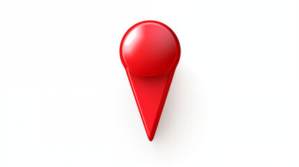 Fototapete - 3D Red Map Pointer Icon Location Marker GPS Navigation Symbol