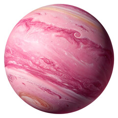Wall Mural - Pink gas giant isolated on transparent background