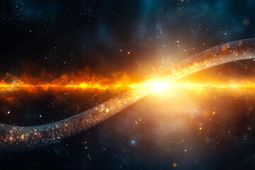 Poster - Vibrant cosmic explosion with swirling energy in deep space captures the essence of the universe's mysteries