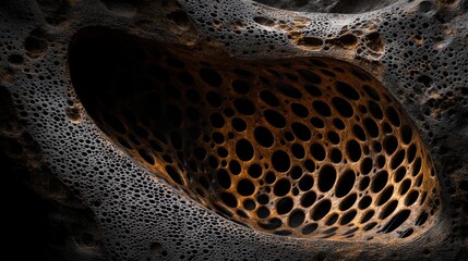 Poster - Intricate Textured Surface with Organic Patterns and Dimensional Elements