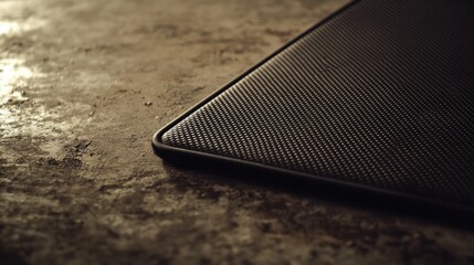 Poster - Textured Dark Surface with Geometric Pattern and Soft Light Effects