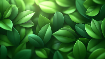 Aufkleber - Vibrant green leaves creating lush natural background with sunlight