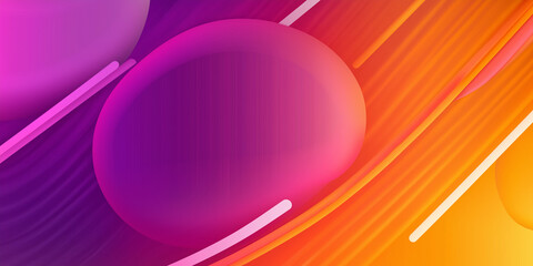 Aufkleber - Smooth gradient shapes and lines creating a modern and dynamic composition