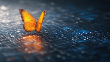 Poster - Butterfly on Digital Surface Representing Interaction with Virtual Medical Technology and Innovation