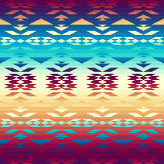 Aufkleber - Seamless pattern of a triangles.. Aztec geometric ornament. Vector illustration. Seamless pattern.