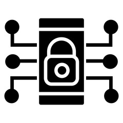 Poster - mobile security vector icon