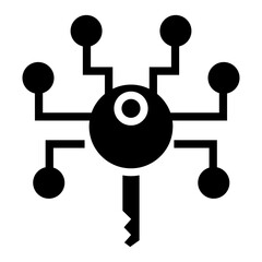 Poster - digital key vector icon