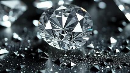 Wall Mural - sparkling diamond close up