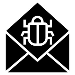 Poster - email virus vector icon