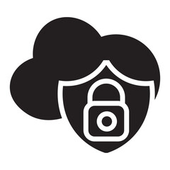 Poster - cloud security vector icon