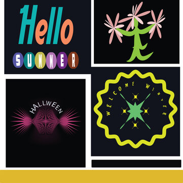 Lettering composition of Seasonal Vacation stock illustration