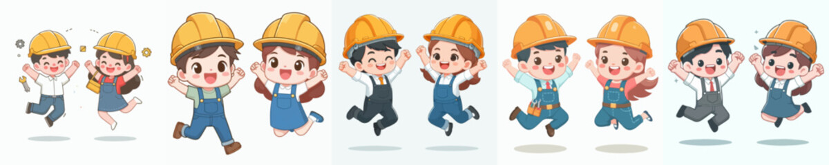 Vector collection of an engineer