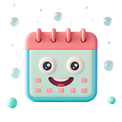 Poster - glossy 3d calendar illustration – perfect for web & mobile ui