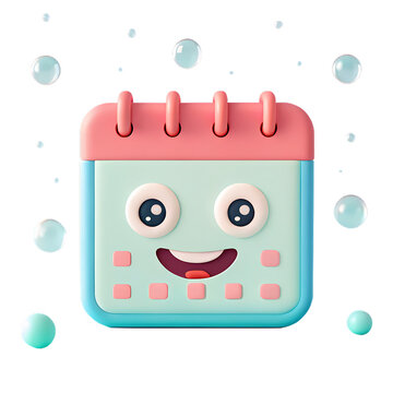 Glossy 3D Calendar Illustration – Perfect for Web & Mobile UI