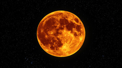 Wall Mural - stunning full moon glowing in the starry night sky casting a calm and serene light