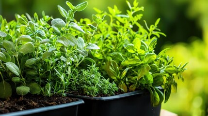 Aufkleber - Vibrant green plant in a decorative container on a bright surface adding life to any space