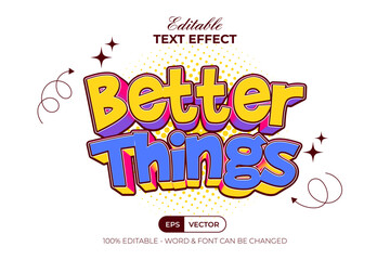 Poster - quote text effect pop art style. editable text effect.
