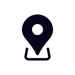 Poster - A stylish location pin icon represents mapping, navigation, and provides direction assistance services