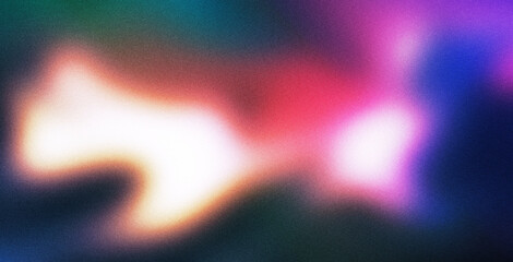 Poster - 4K Beautiful color gradient background with noise. Abstract pastel holographic blurred grainy gradient banner background texture Colorful digital grain soft noise effect Nostalgia, vintage, retro