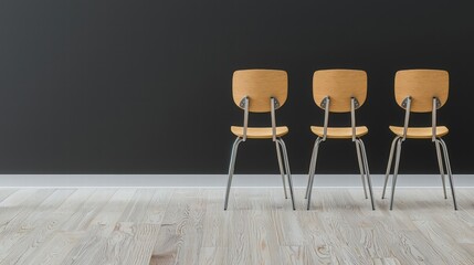 Poster - Minimalist room featuring two stylish chairs offering a cozy corner for relaxation and reflection