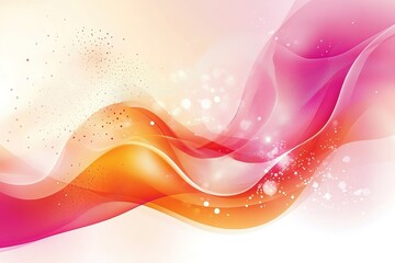 Poster - Flowing waves of orange and pink hues create a soft and captivating abstract design
