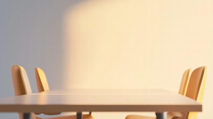 Poster - A cozy table with four chairs creating an inviting dining space for friends and family gatherings