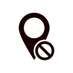 Poster - Simple location pin icon used for identifying places on digital maps and navigation tools.