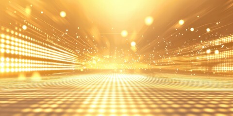 Poster - A bright yellow background with a lot of light shining on it