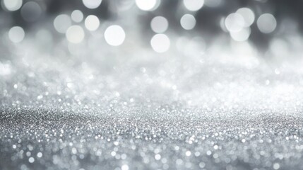 Poster - Captivating magical event enchanted forest glitter backdrop dreamy atmosphere close-up view whimsical white and silver concept