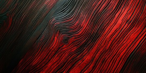 Poster - A red wood grain with black lines