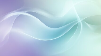 Poster - Flowing wavy lines create a smooth and elegant pastel gradient, forming an abstract background that offers ample copy space for various design applications